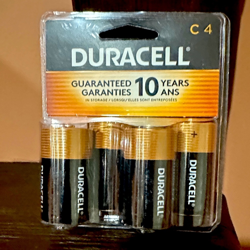 Duracell Gold and Black C Batteries
